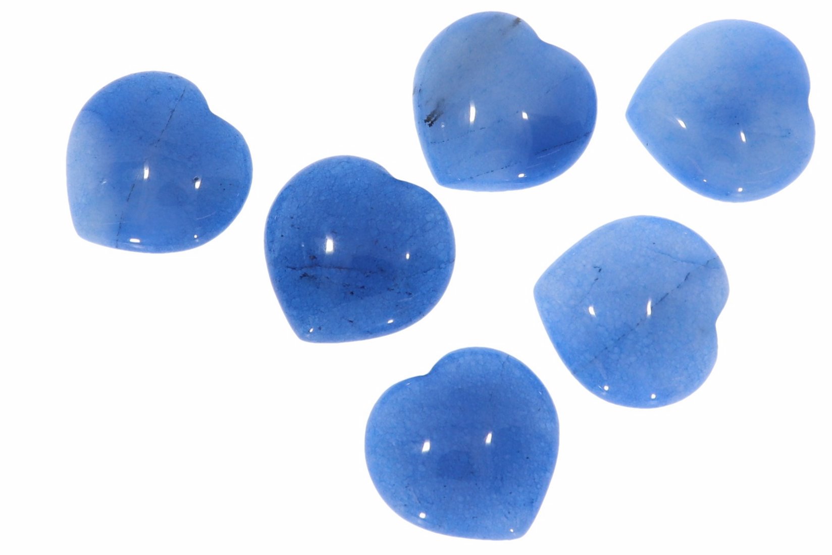 Herz aus Achat blau 25x25mm Handschmeichler Taschenstein HS268