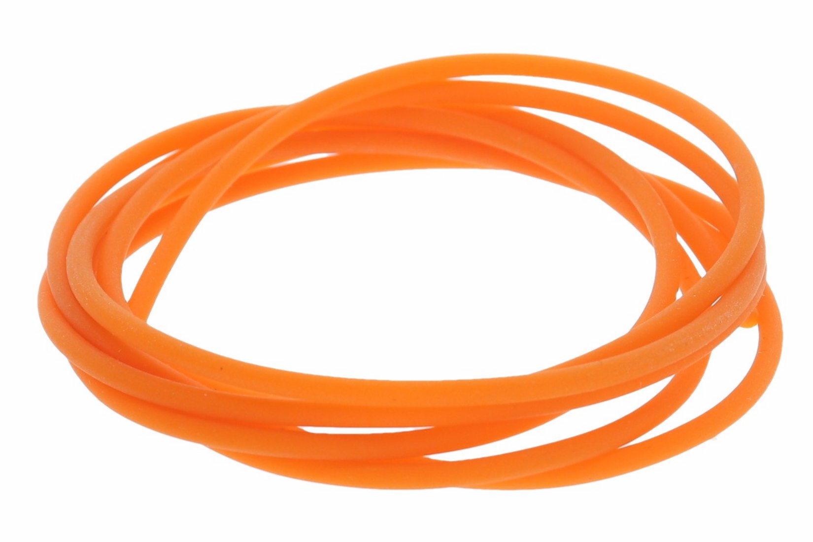 Kautschukband 2.0mm Ø 100cm orange - Kautschuk Halsband