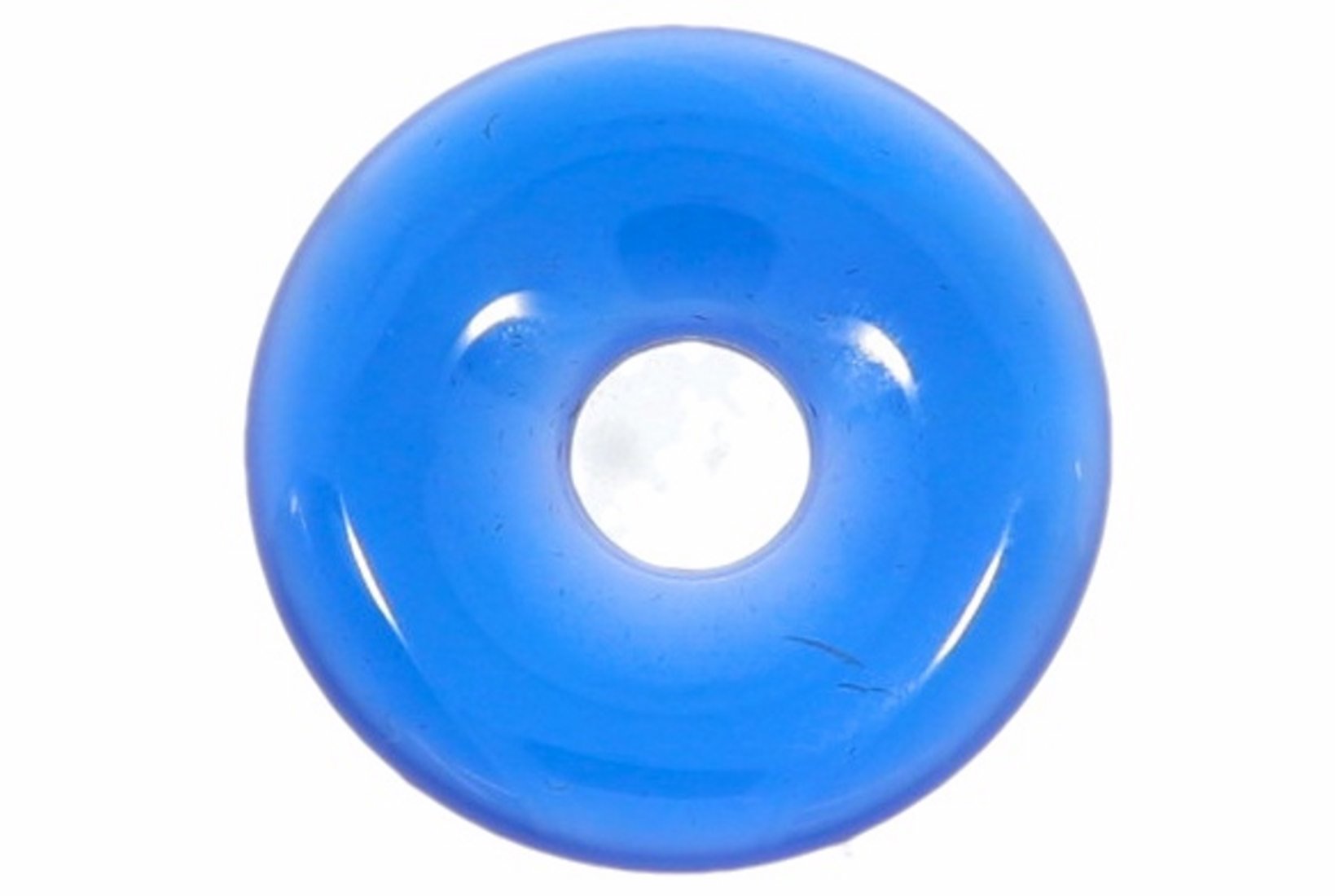 Achat blau Donut Schmuck Anhänger 25mm für's Lederband HS122