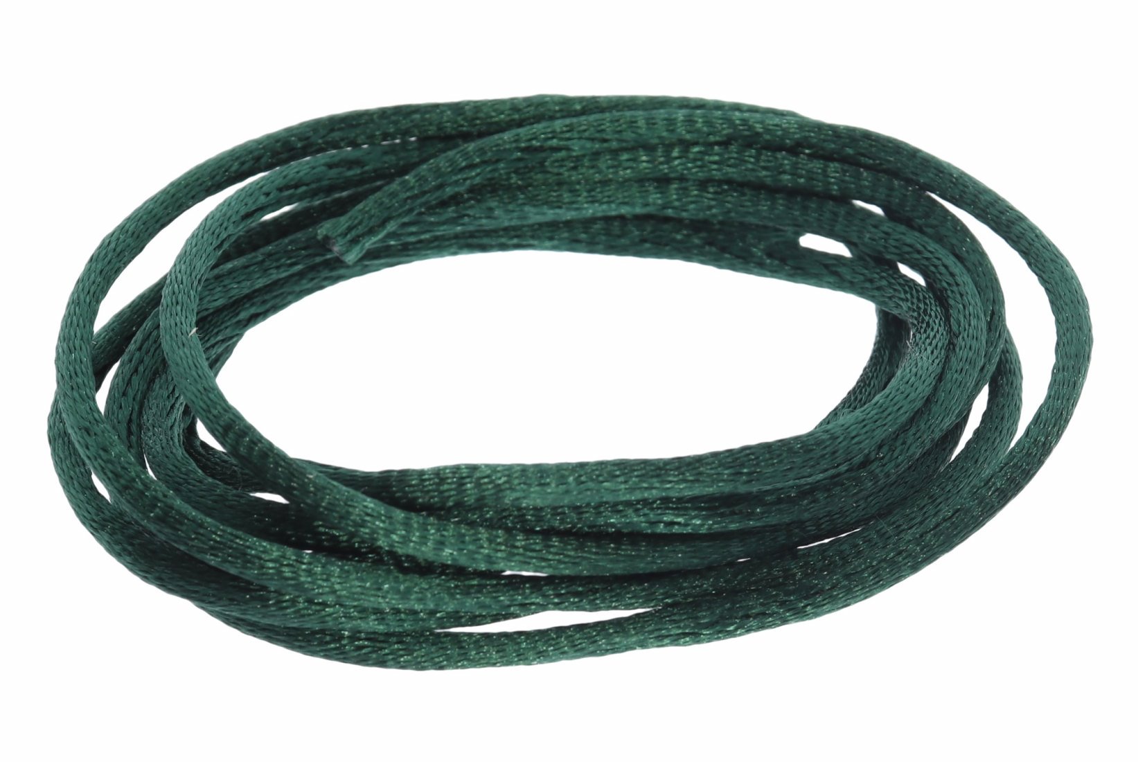 Dunkelgrün  - Seidenband Seidenbänder Schmuckband Seide 3mm - 100cm
