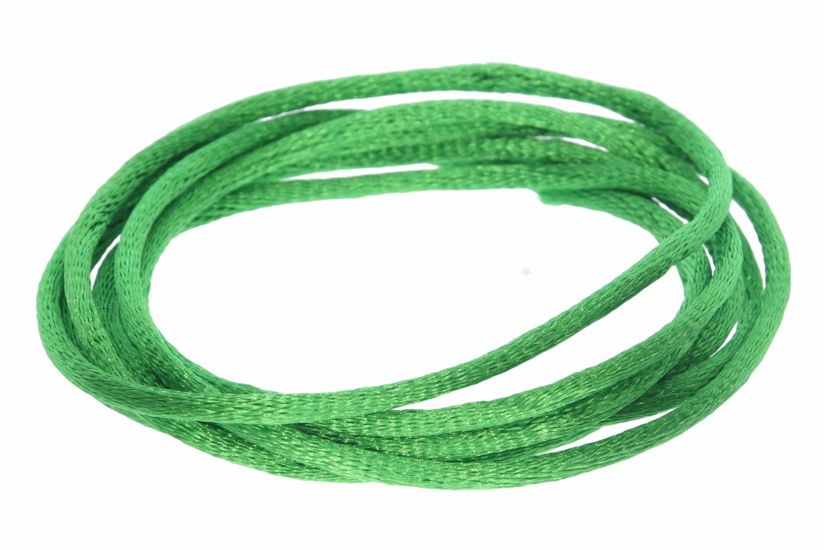 Apfelgrün - Seidenband Seidenbänder Schmuckband Seide 3mm - 100cm
