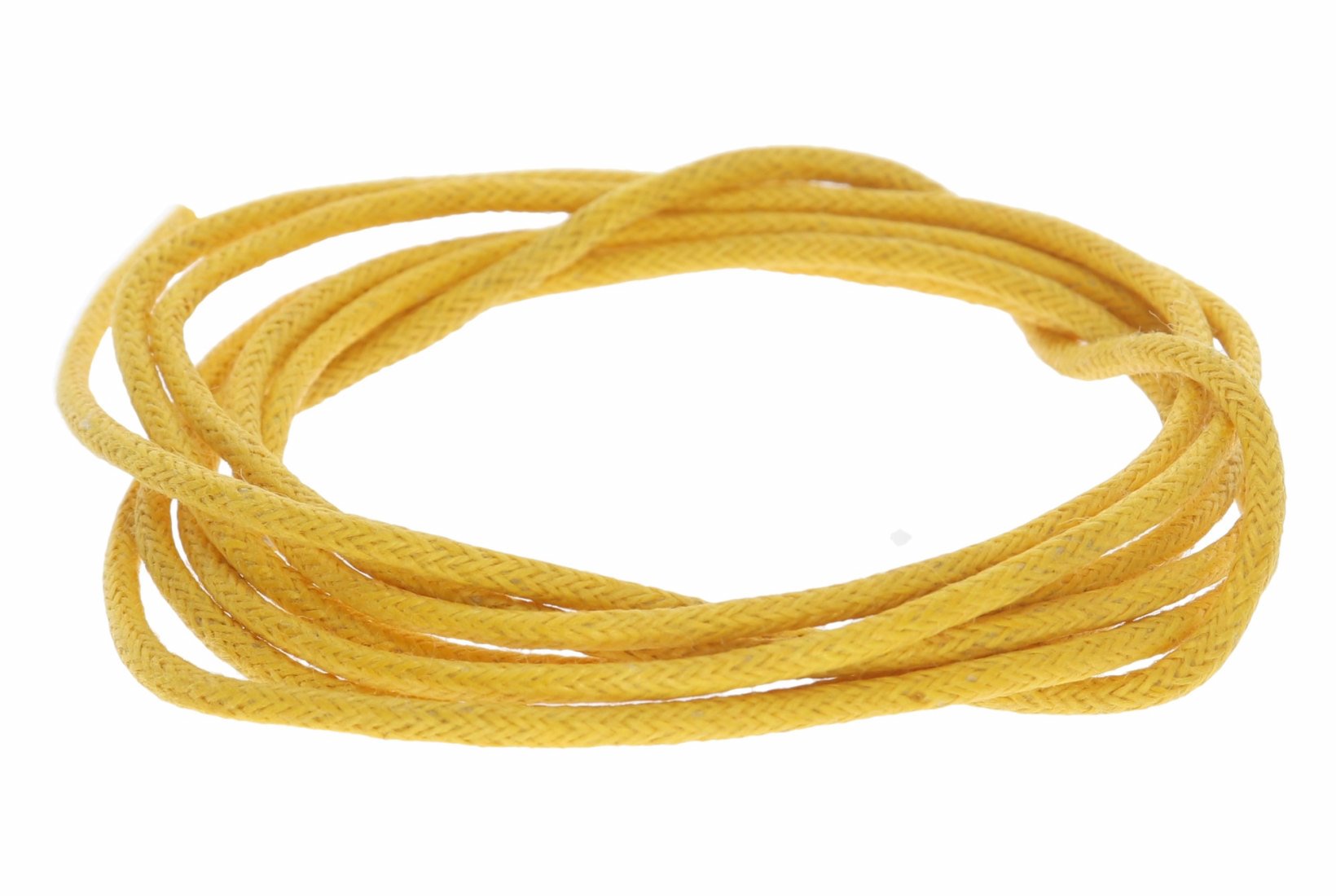 Gelb 100cm - Ø 2mm Baumwollband Halsband Baumwollschnur