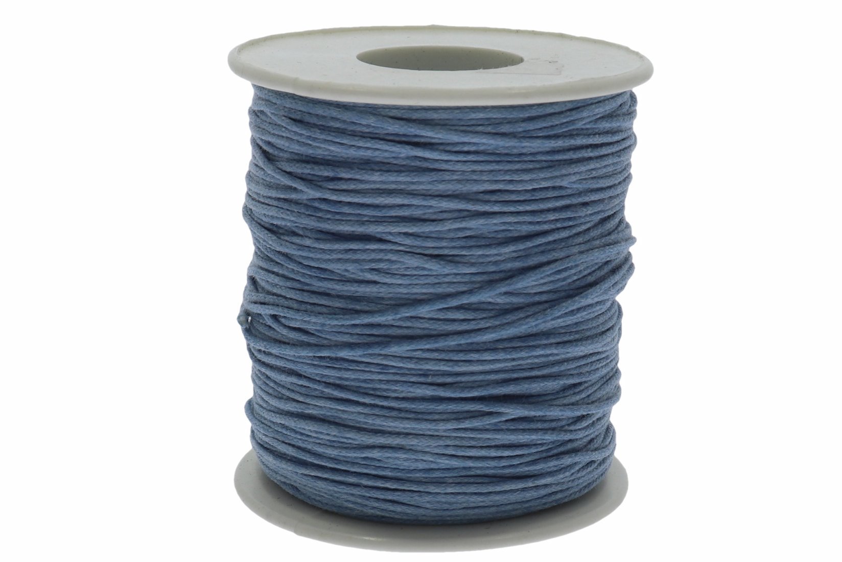 Baumwollband gewachst hell blau A158  - 80 Meter/ 1mm