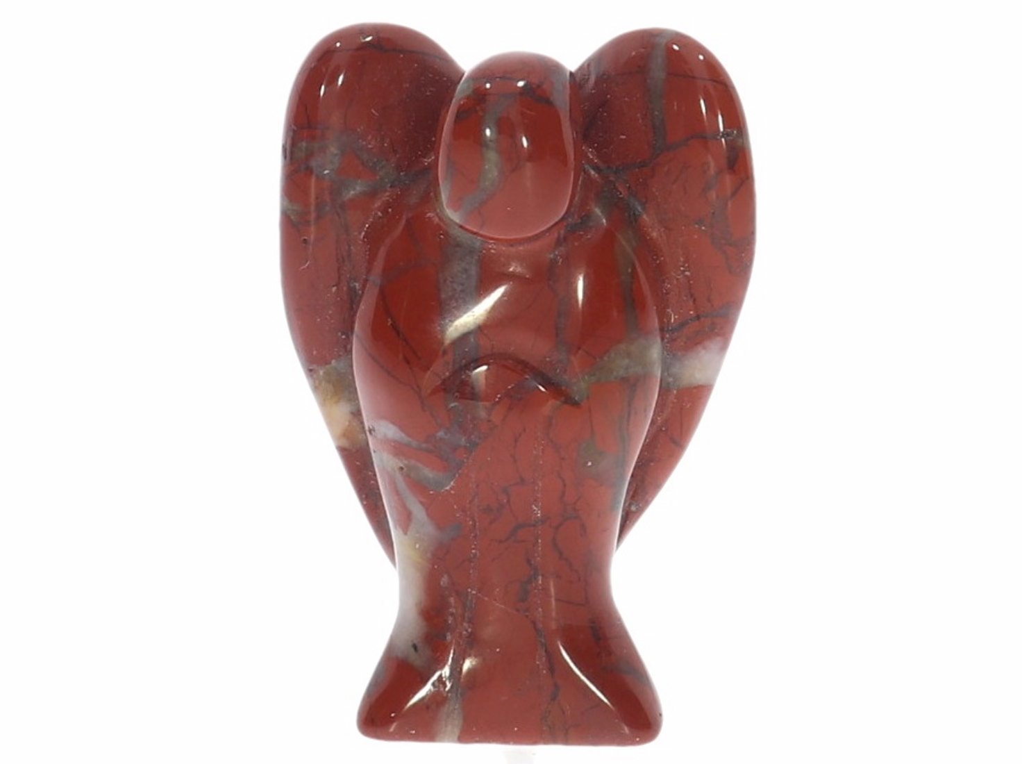 Unikat Schutzengel Engel Gravur Statue Jaspis rot 40mm - 41078