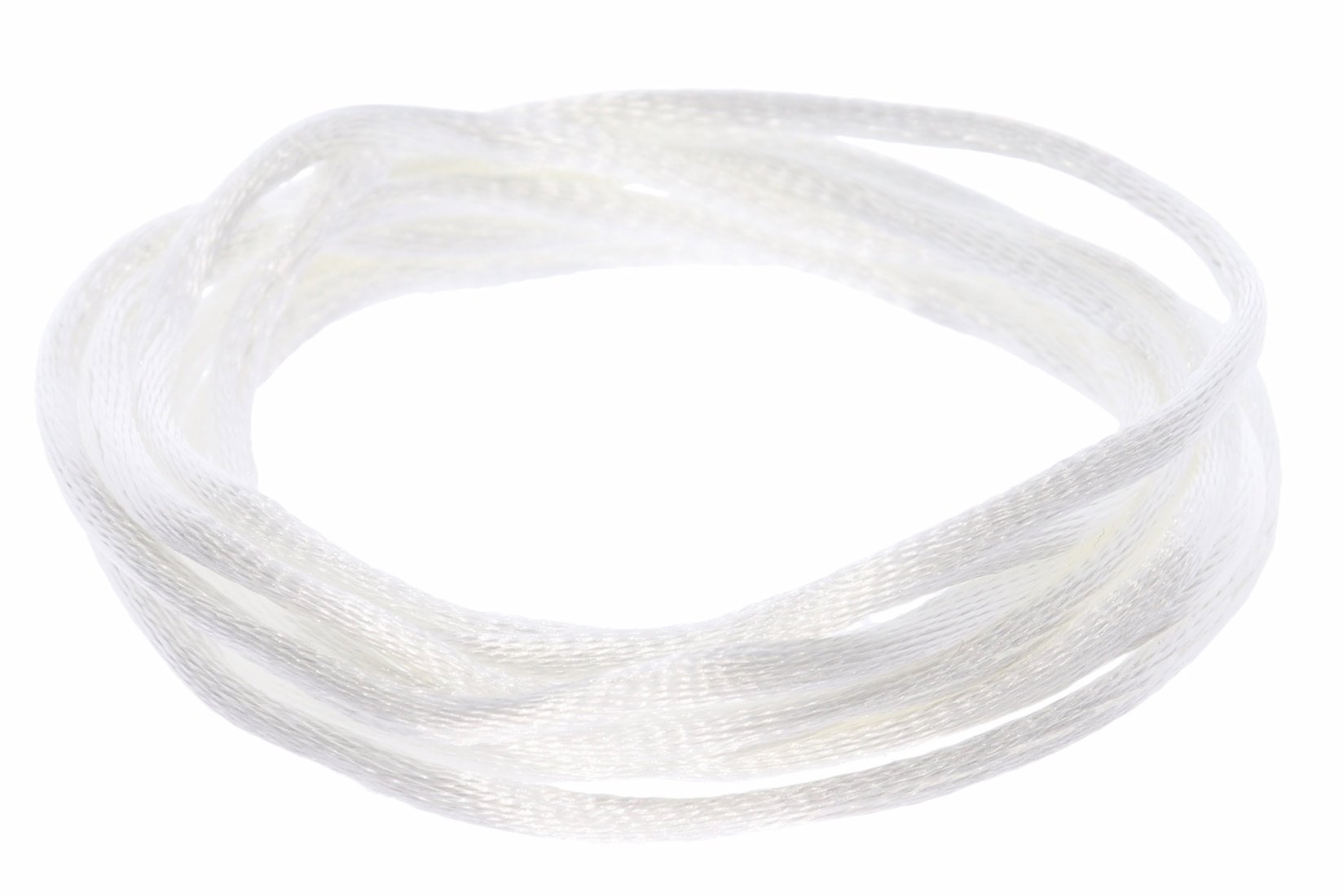 Weiß - Seidenband Seidenbänder Schmuckband Seide 3mm - 100cm