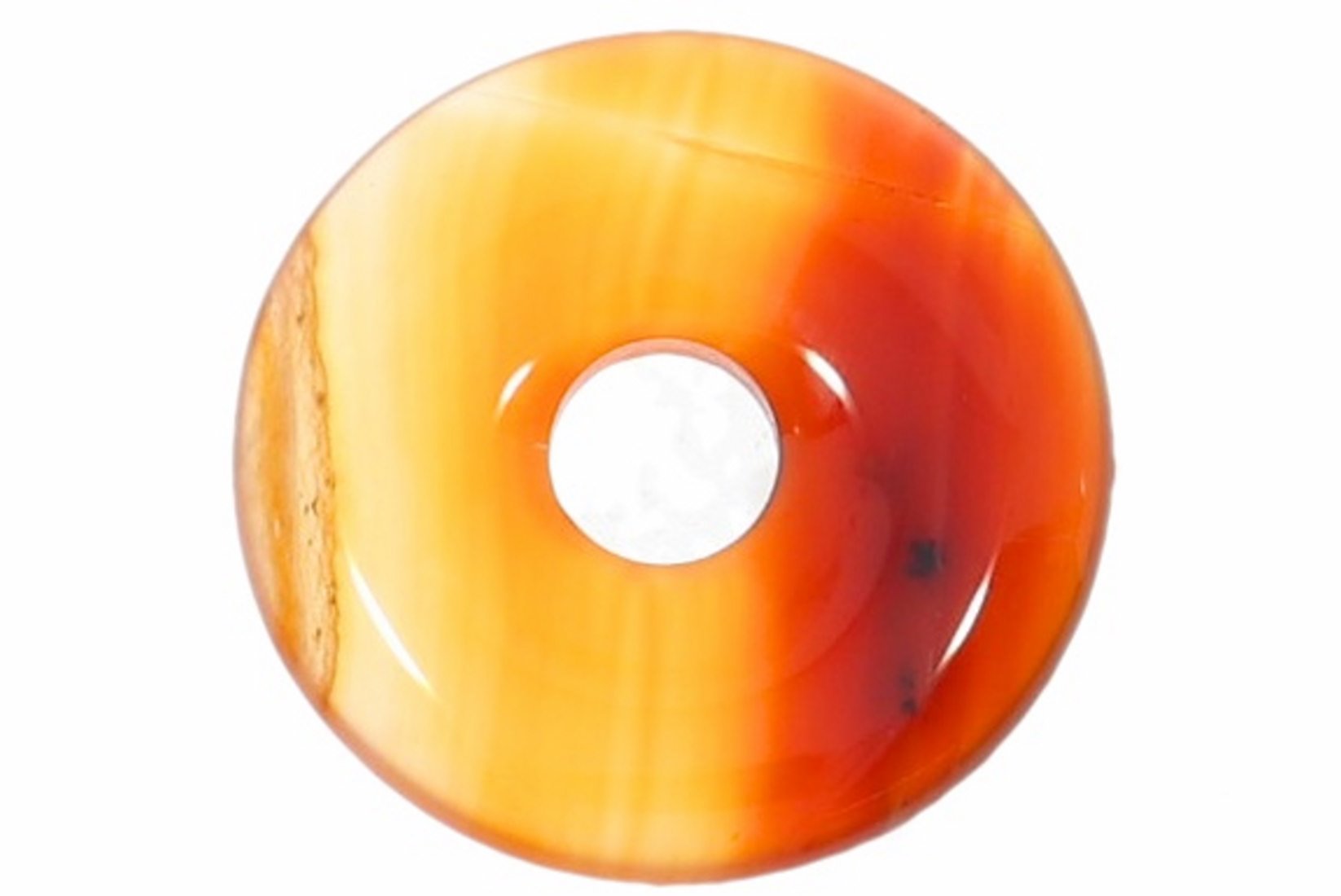 Karneol Donut Schmuck Anhänger 25mm für's Lederband HS107