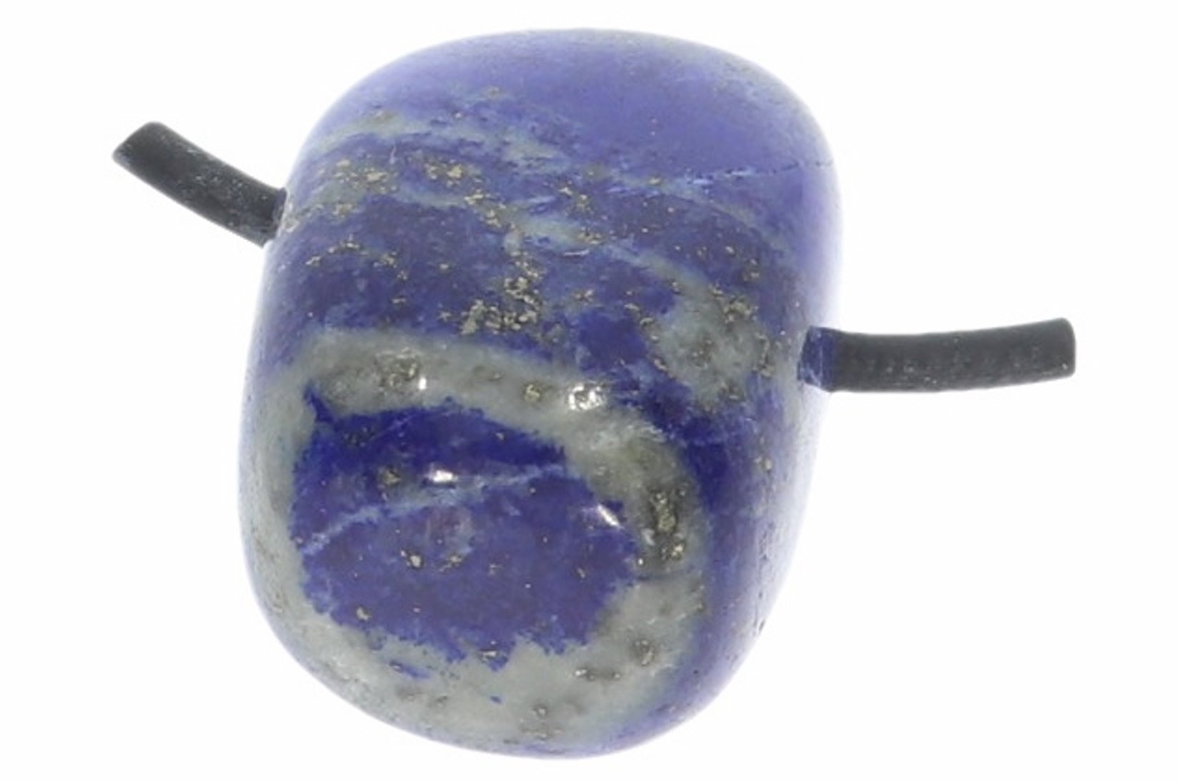 Unikat - Lapis Lazuli Schmuck Anhänger gebohrt 40x30mm inkl. Lederband 39589
