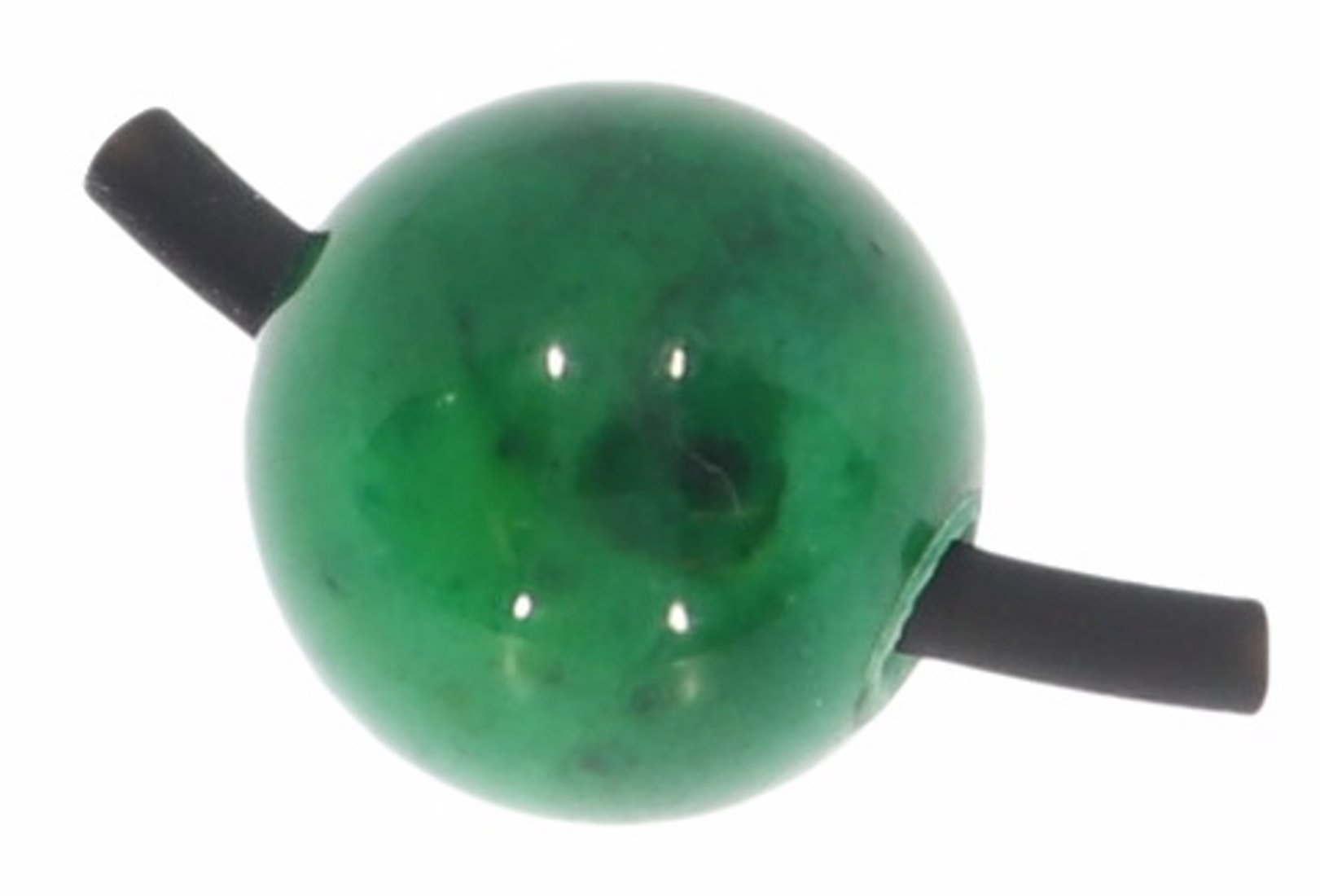 Mashan Jade grün Kugel Edelstein Schmuck Anhänger 12mm gebohrt - 12G202