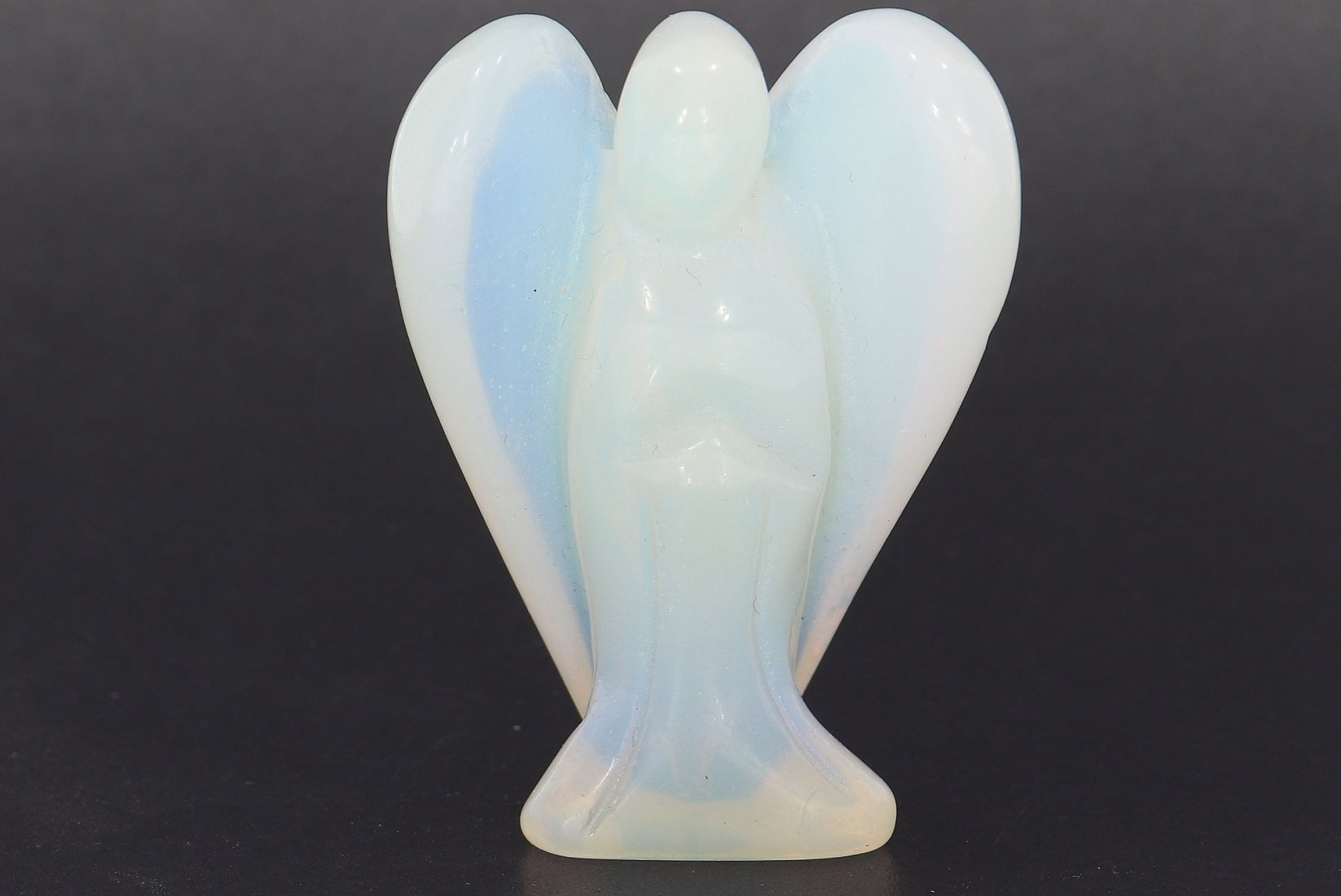 Unikat Schutzengel Engel Gravur Statue Opal Glas opalith 50mm - 39710
