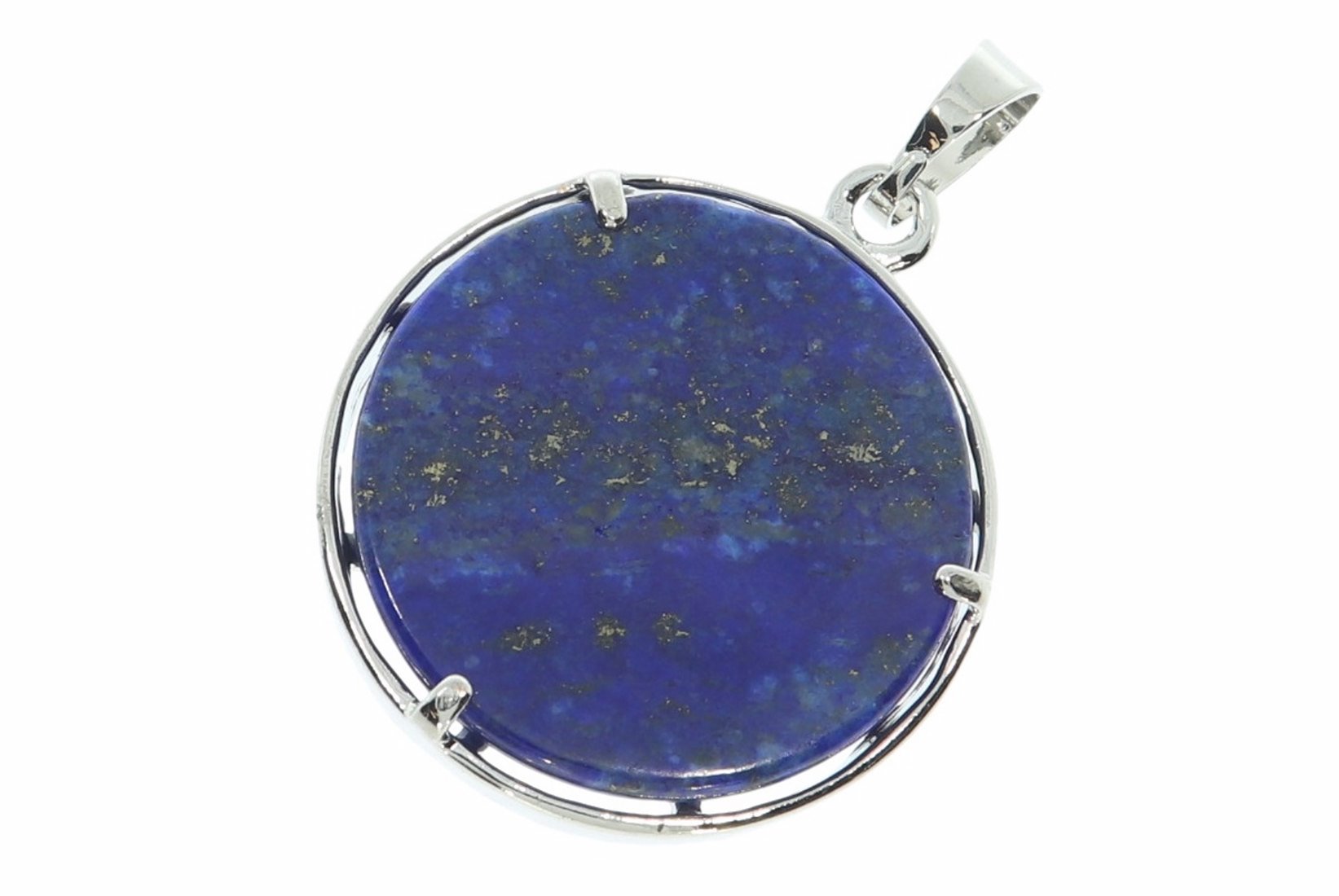 Lapis Lazuli mit Sonne und Mond  - Schmuck Anhänger Silber farben HS750