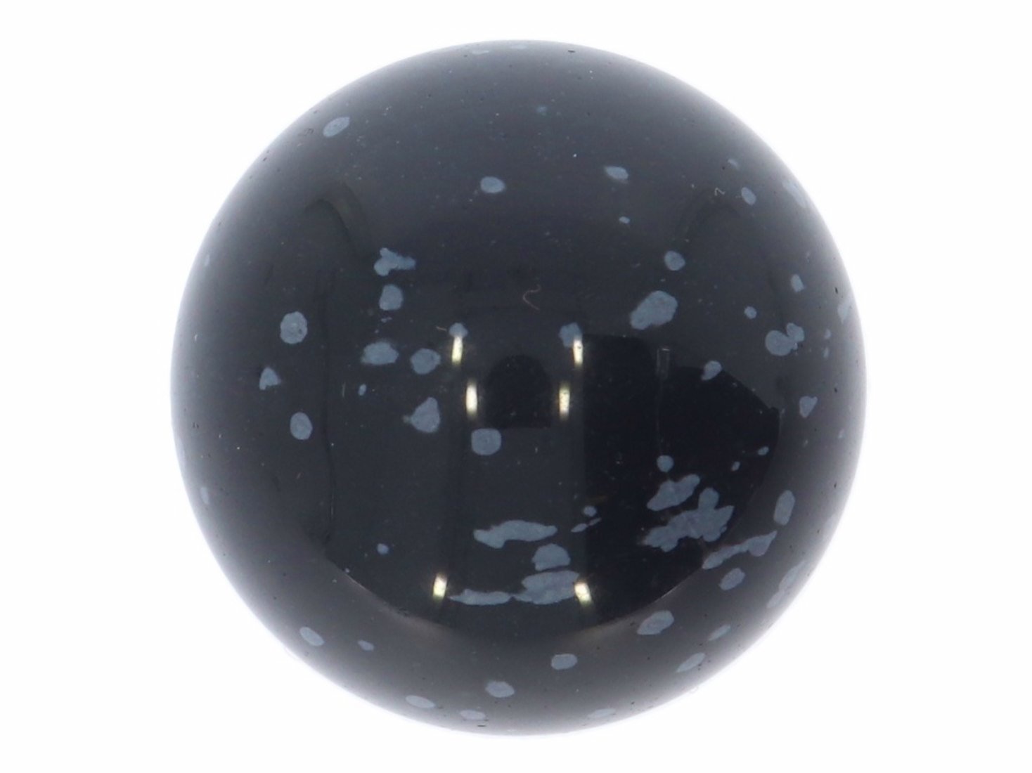 UNIKAT Schneeflocken Obsidian Wellness Dekoration Kugel 30mm 35254