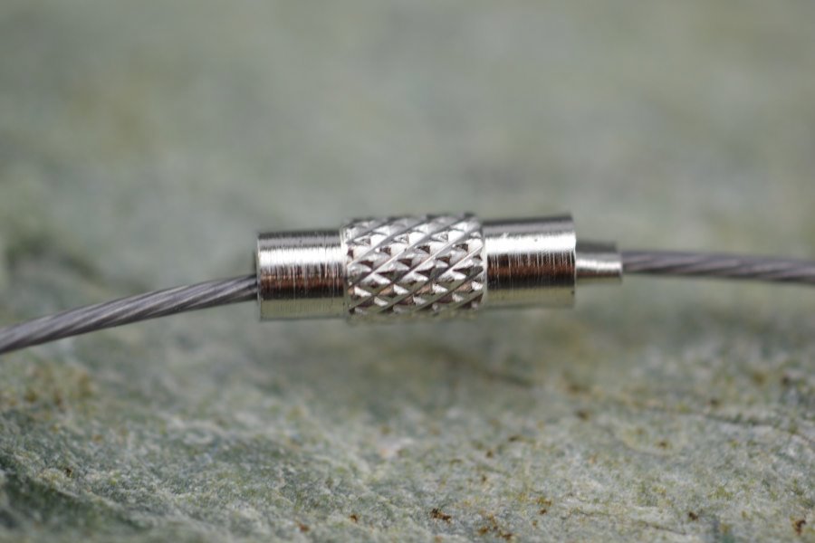 Grau - Collier Halskette Halsreif einreihig mit Drehverschluss 45cm - A238G