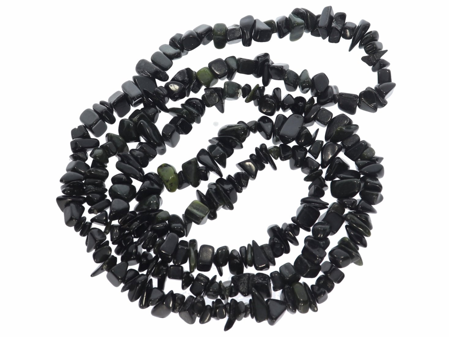 Obsidian Splitter Schmuck Halskette Halsband endlos 85-90cm SP1041