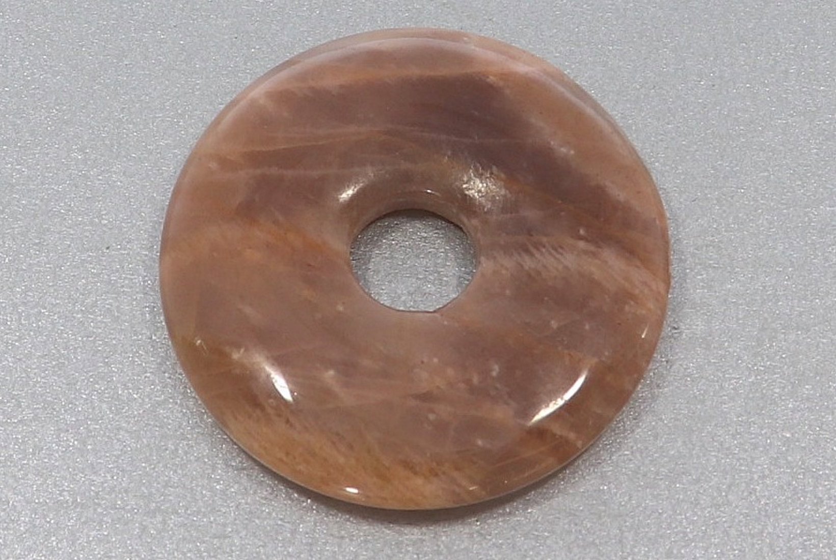 UNIKAT Mondstein Donut Schmuck Mineralien Anhänger 35mm - 40654