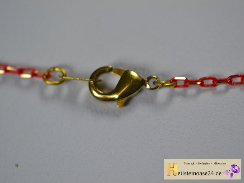 Modeschmuck Schmuck Collier Halskette rot 1.2mm 43cm mit Karabiner Verschluss 32103