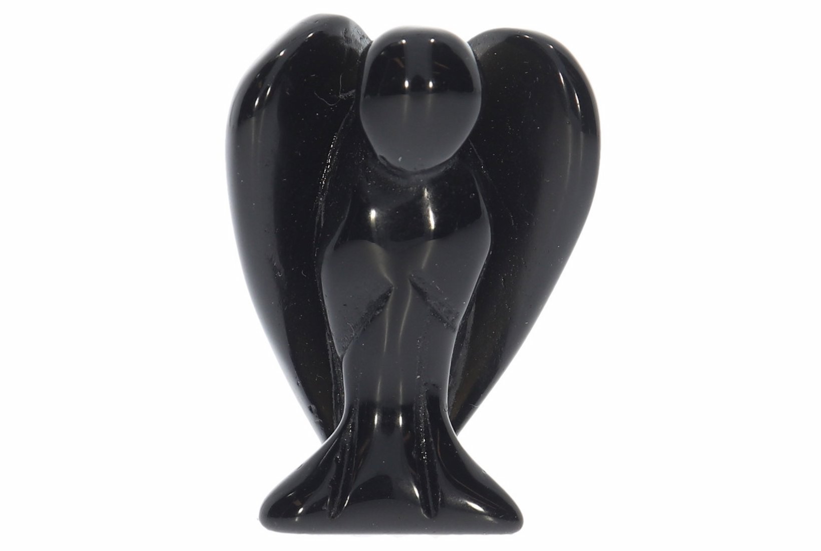 Schutzengel Engel Gravur Statue Obsidian 26x21mm - HS1073