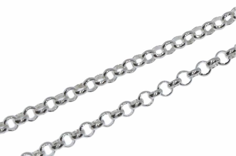 Erbsen Halskette 1,8mm 925er Sterling Silber 40-55cm & Karabiner Verschluss