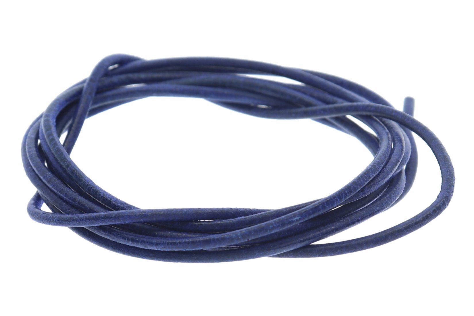 Lederband königs blau -  Lederbänder Lederriemen Lederschnur 1.5mm Ø - 100cm L110