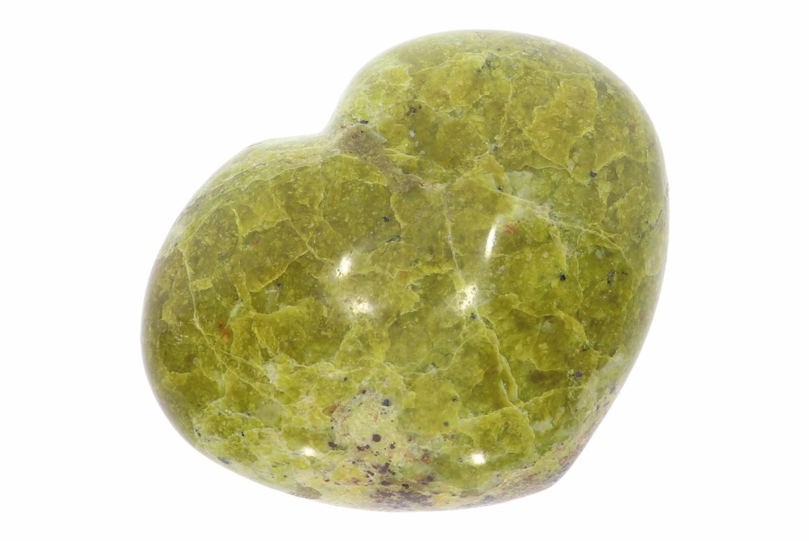 Unikat - großes  Herz grüner Opal Ø 90x70 mm Handschmeichler Taschenstein 41737