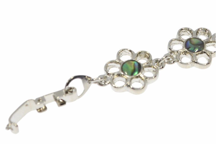 Ocean Jewels - Paua Muschel Blume Armband Schmuck mit Schließe PM104