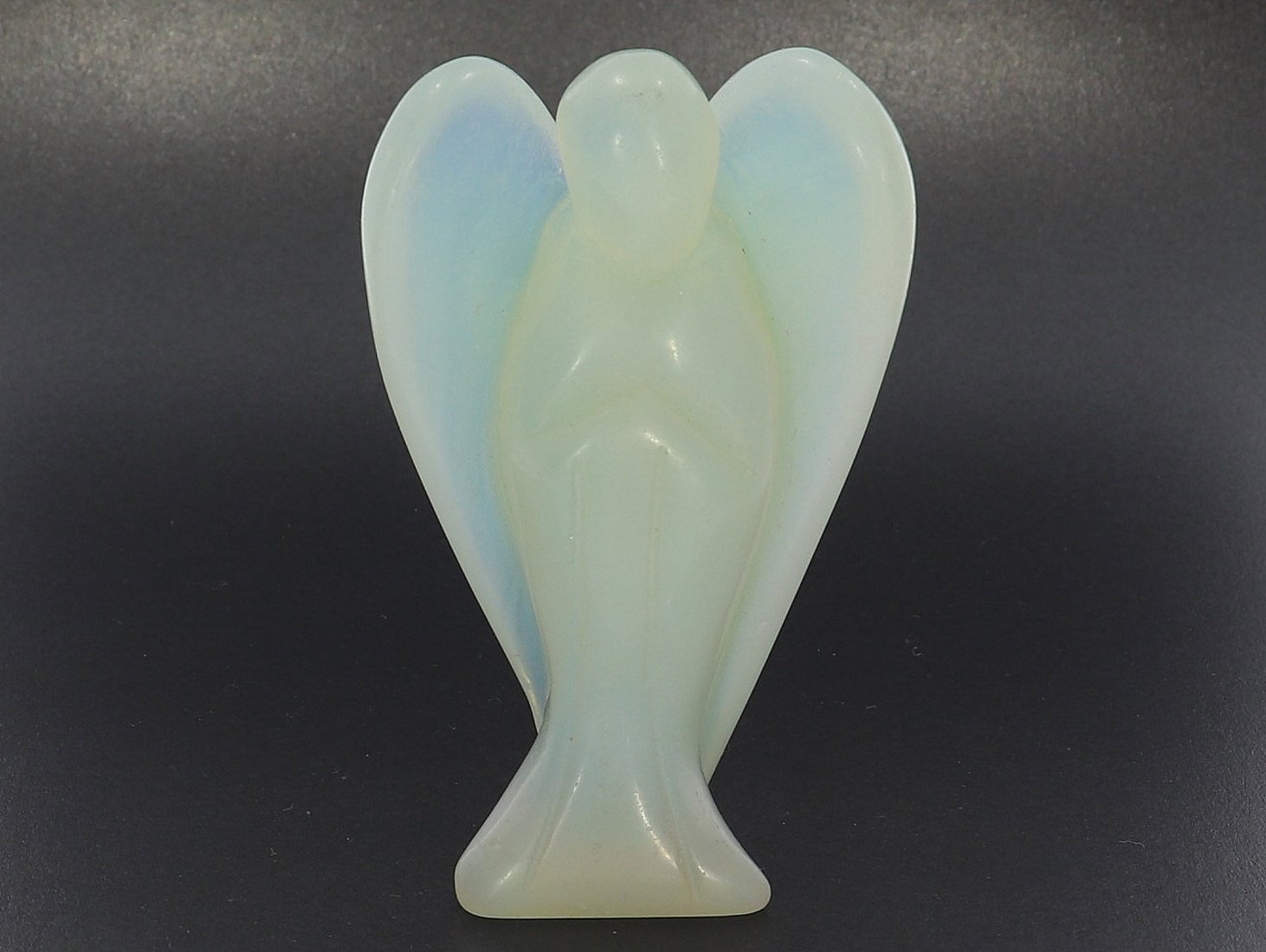 Unikat Schutzengel Engel Gravur Statue Opal glas opalith 75mm - 39230