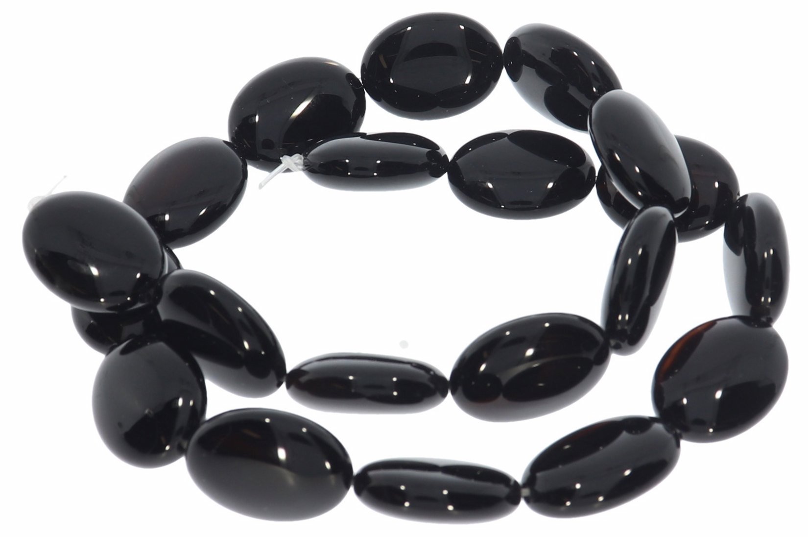 Obsidian Edelstein Strang Oval Form Schmuckherstellung 20x15mm ES208