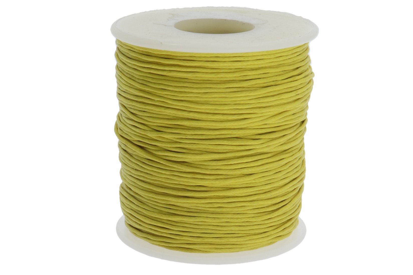 Baumwollband gewachst gelb A162 - 80 Meter/ 1mm