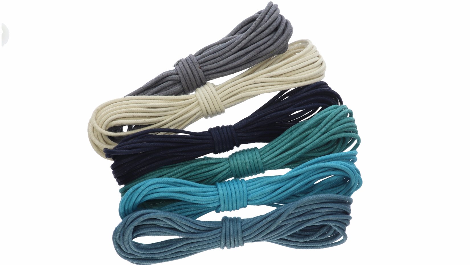 Baumwollband Set Meeresrauschen Halsband Halskette - 6 Farben 30 Meter 2,0mm