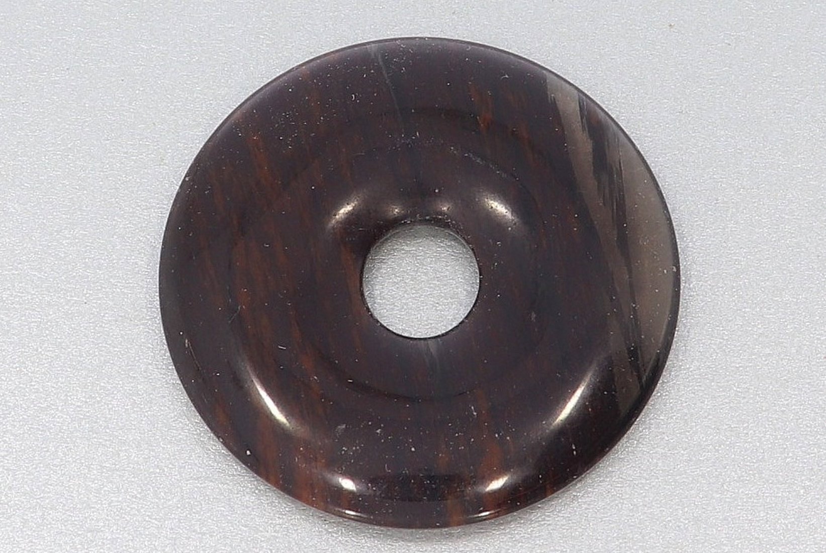 UNIKAT - Mahagoni Obsidian Donut Schmuck Anhänger 40mm - 40613
