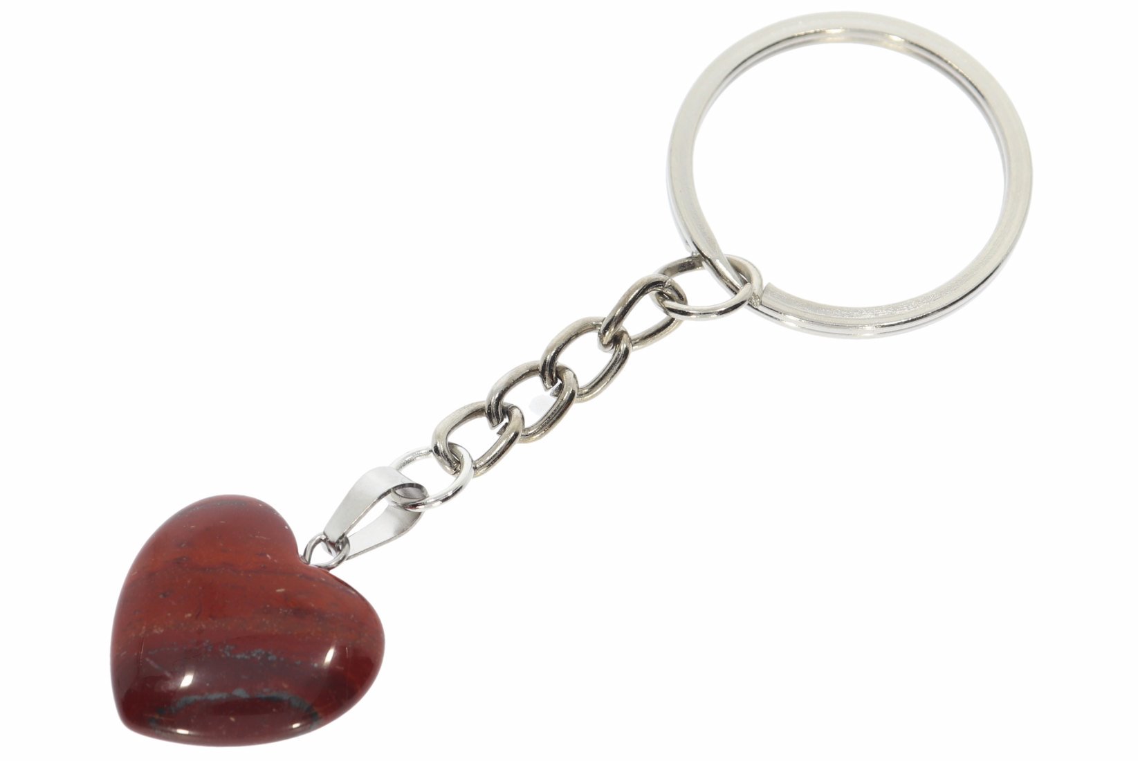 Jaspis rot Herz Schlüssel Anhänger Silber Mineralien 80mm - A112-D
