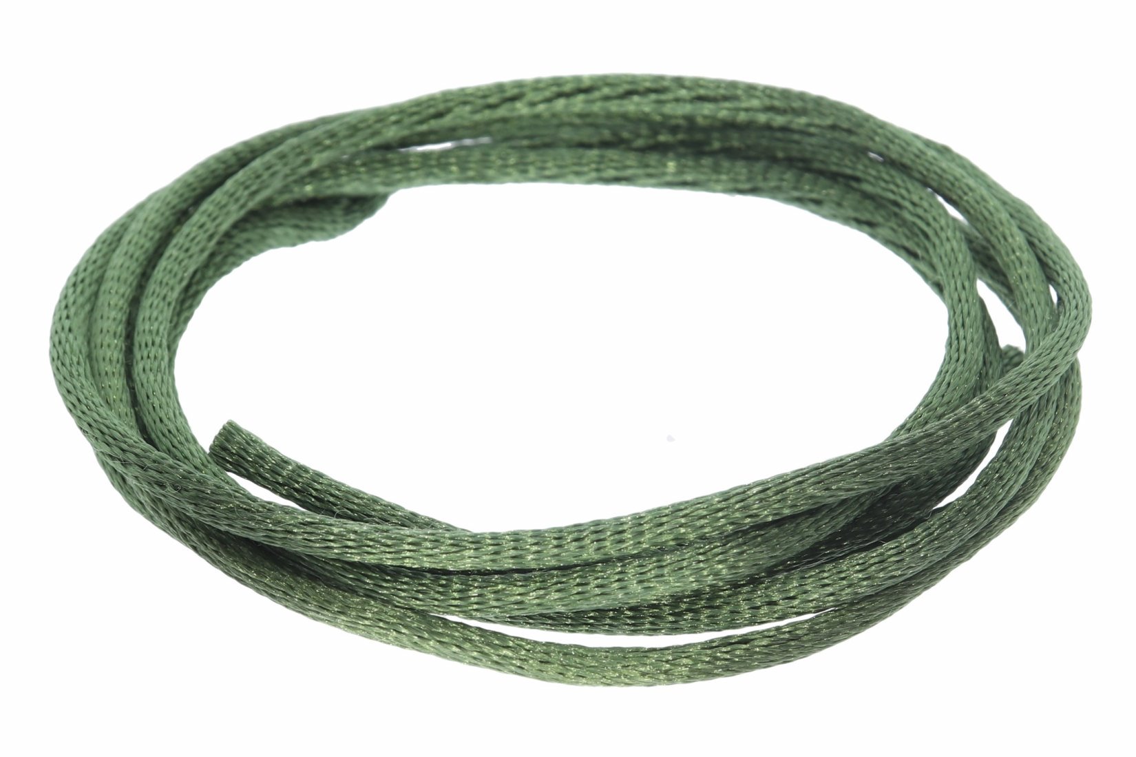 Dunkelolive - Seidenband Seidenbänder Schmuckband Seide 3mm - 100cm