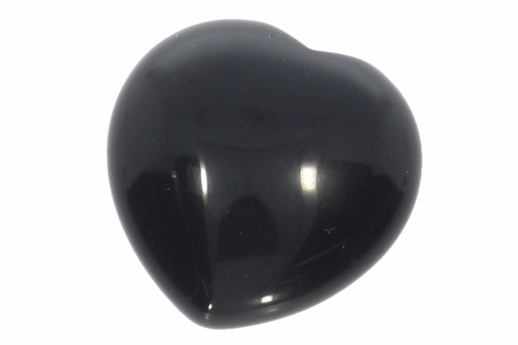 Herz aus Obsidian schwarz 30x30mm Handschmeichler Taschenstein HS1302