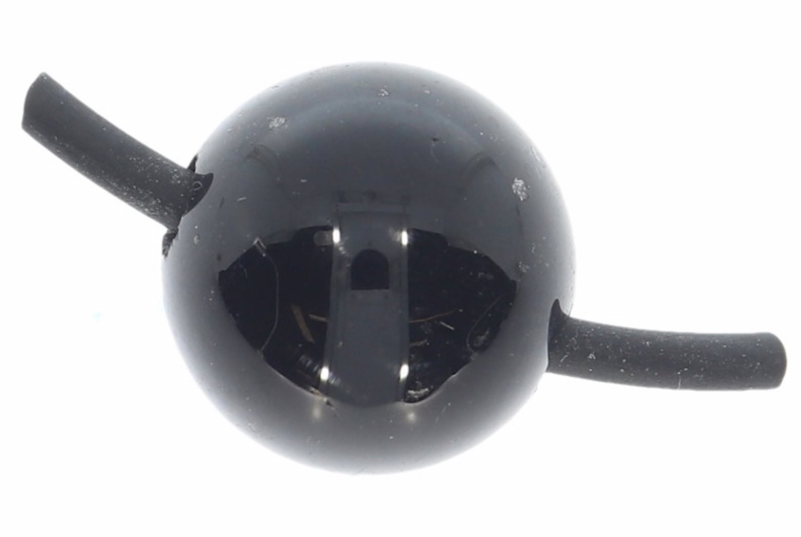 Obsidian schwarz Kugel Schmuck Edelstein Anhänger 14mm gebohrt - 14G151