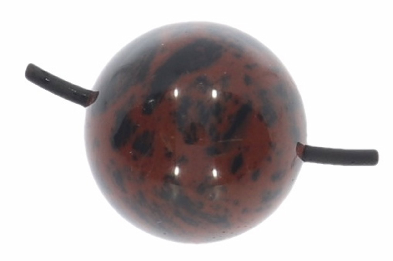 Mahagoni Obsidian Kugel Schmuck Wellness Anhänger 25mm - mit oder ohne Bohrung
