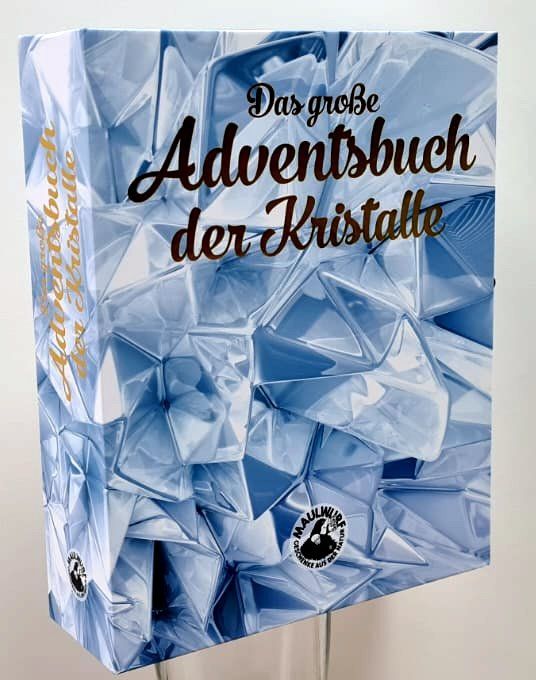 Adventsbuch der Kristalle mit 24 Türchen - Rohsteine & Trommelsteine mit Sammelspaß Heft