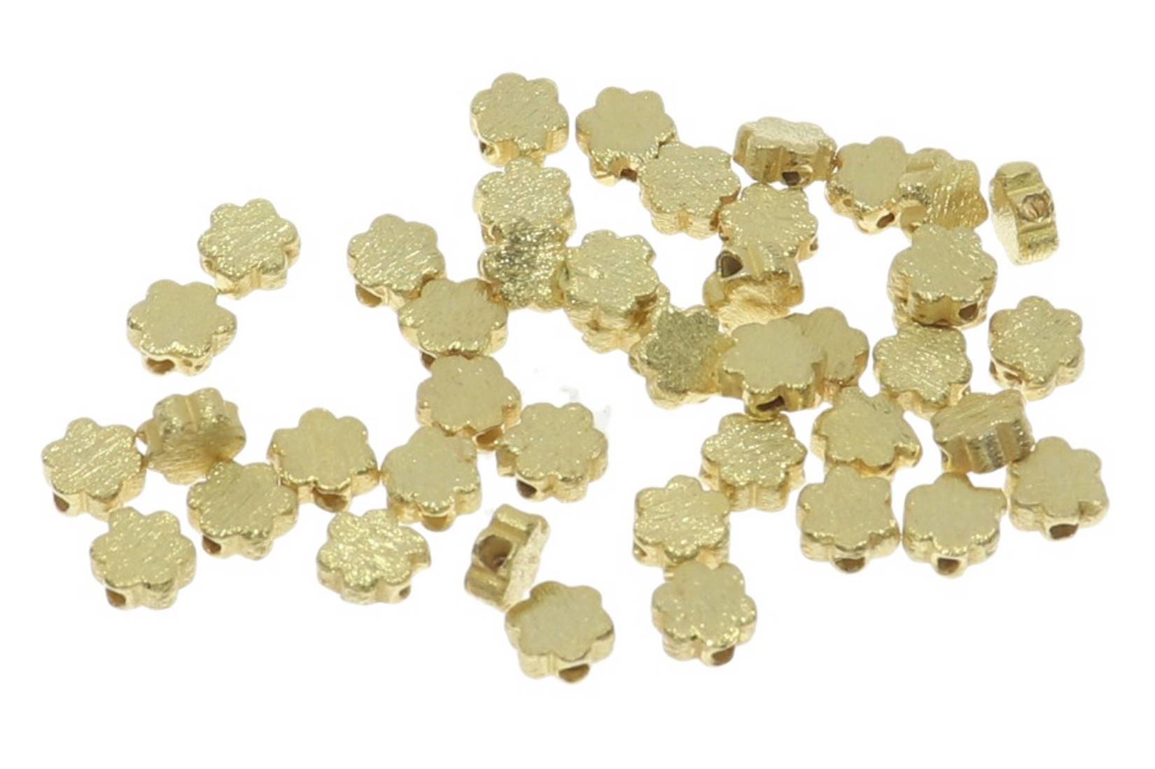 Gold plated 925er Sterling Silber Element gebürstet 5x2mm mit Bohrung - G004