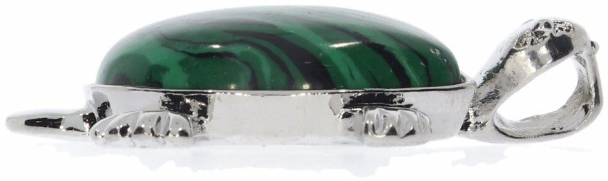Malachit Imitat Schildkröte Schmuck Anhänger silber farben 38x30mm  HS1443