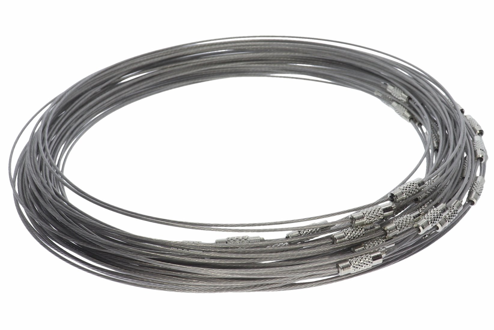 Silber - Collier Halskette Halsreif einreihig mit Drehverschluss 45cm - A238D