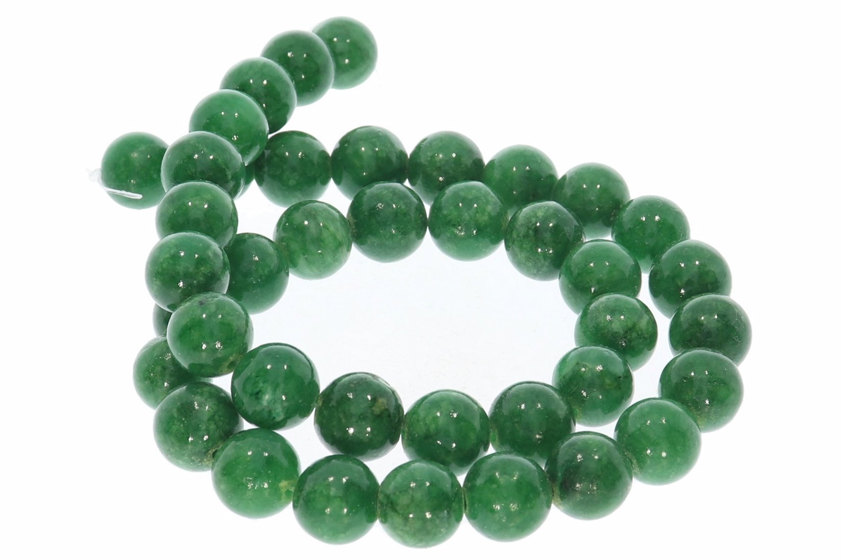 10S225 - Mashan Jade grün Kugel Strang Mineralien Edelstein