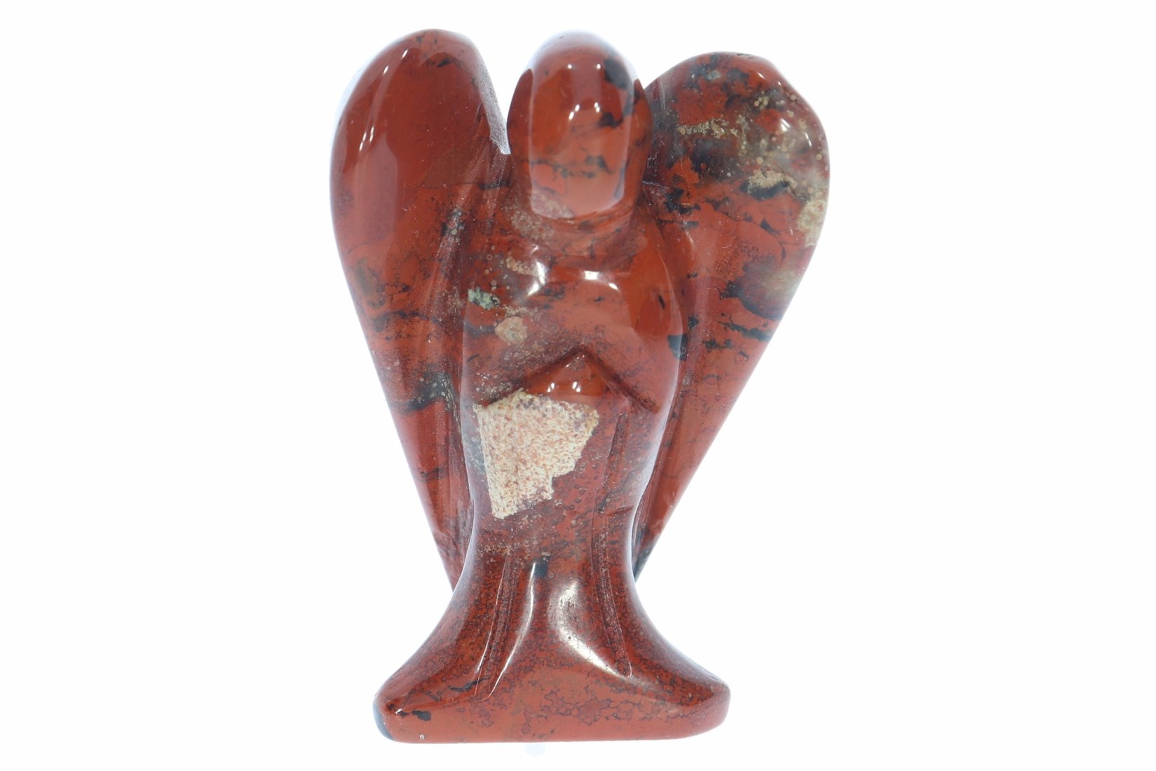 Unikat Schutzengel Engel Gravur Statue Jaspis rot 50mm - 39734