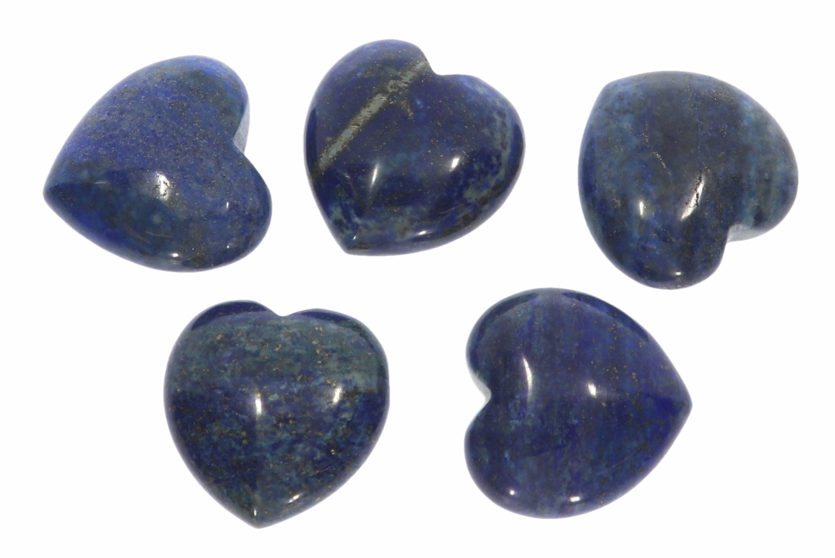 Herz aus Lapis Lazuli 30x30mm Handschmeichler Taschenstein HS1345