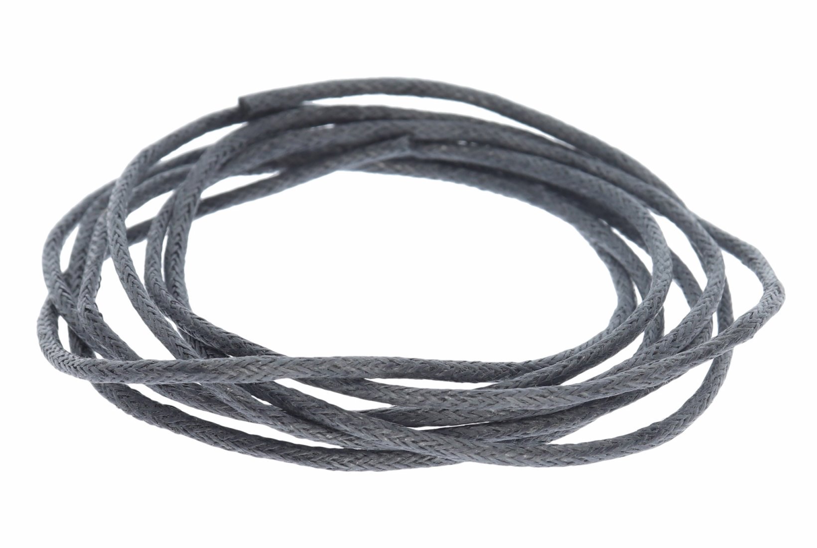 Roma Baumwollband Halskette 2mm A197 - Farbauswahl - Karabiner Schwarz 38-100cm