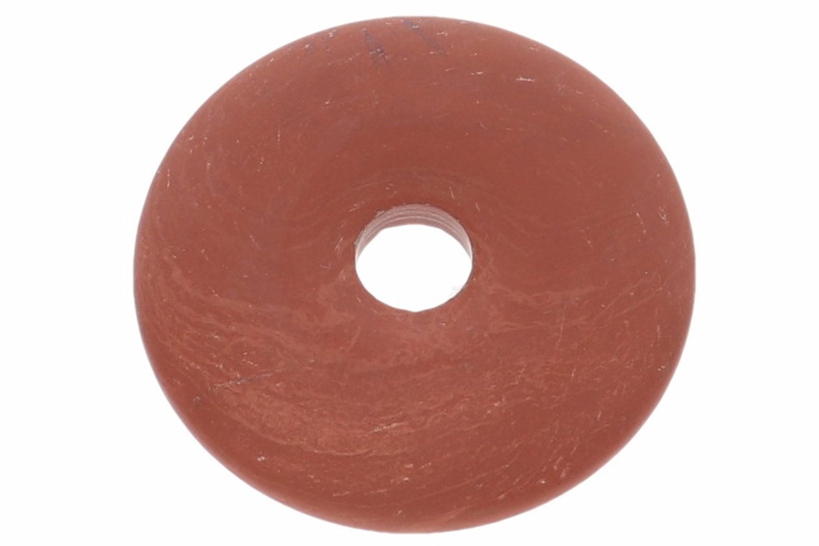 UNIKAT - Jaspis rot frozen Schmuck Edelstein Donut Anhänger 40mm 41352