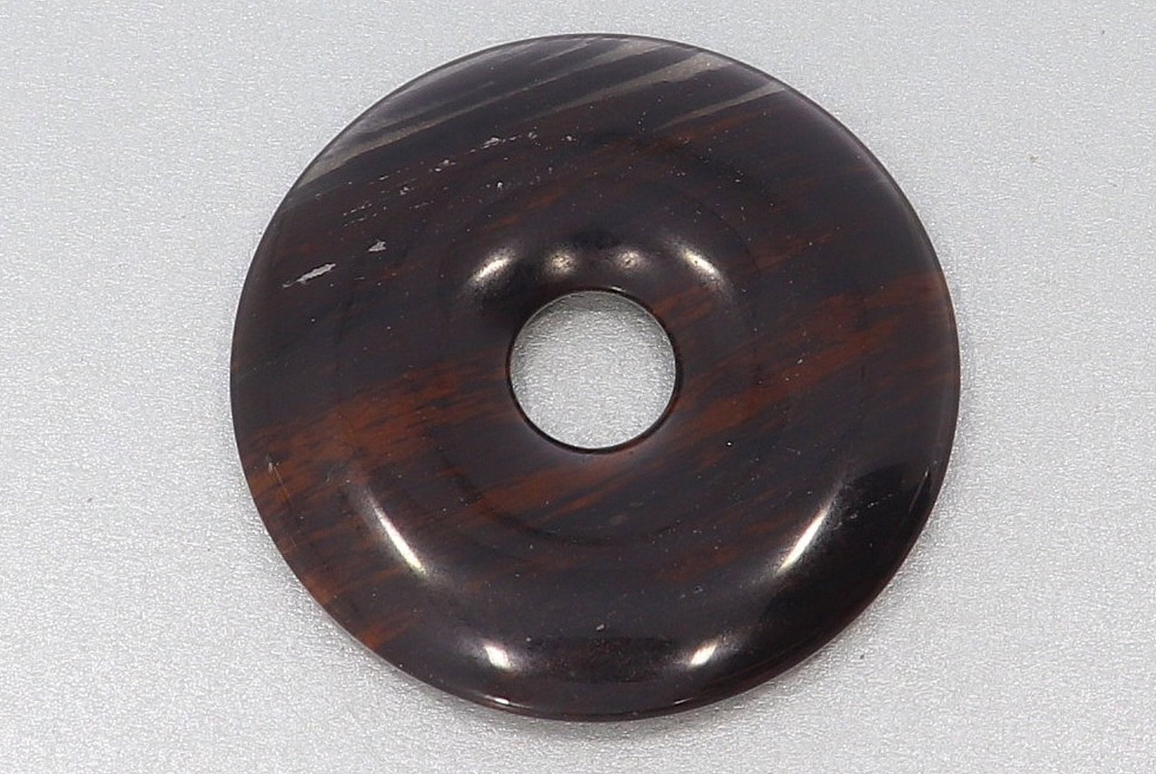 UNIKAT - Mahagoni Obsidian Donut Schmuck Anhänger 40mm - 40622