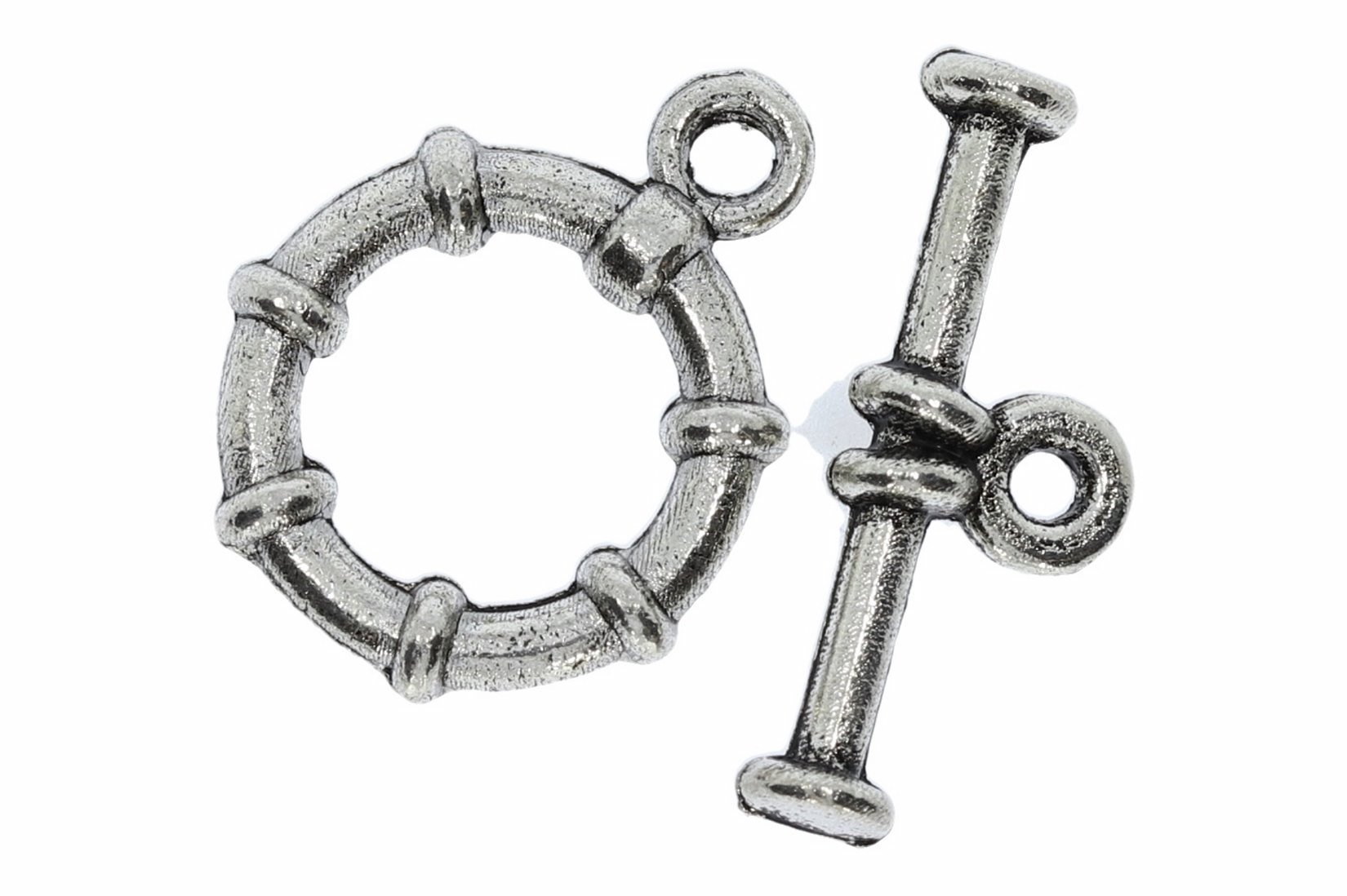 Knebel Verschluss Silber farben für Halsketten und Armbänder - VS106