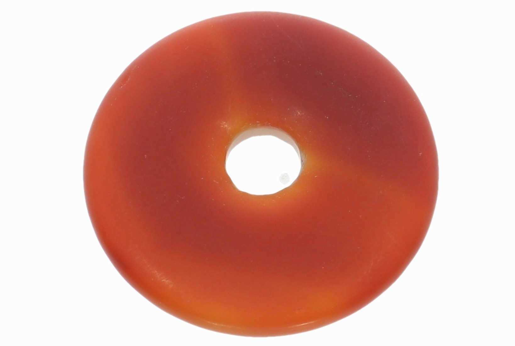 UNIKAT - Karneol frozen Schmuck Edelstein Donut Anhänger 50mm 41506